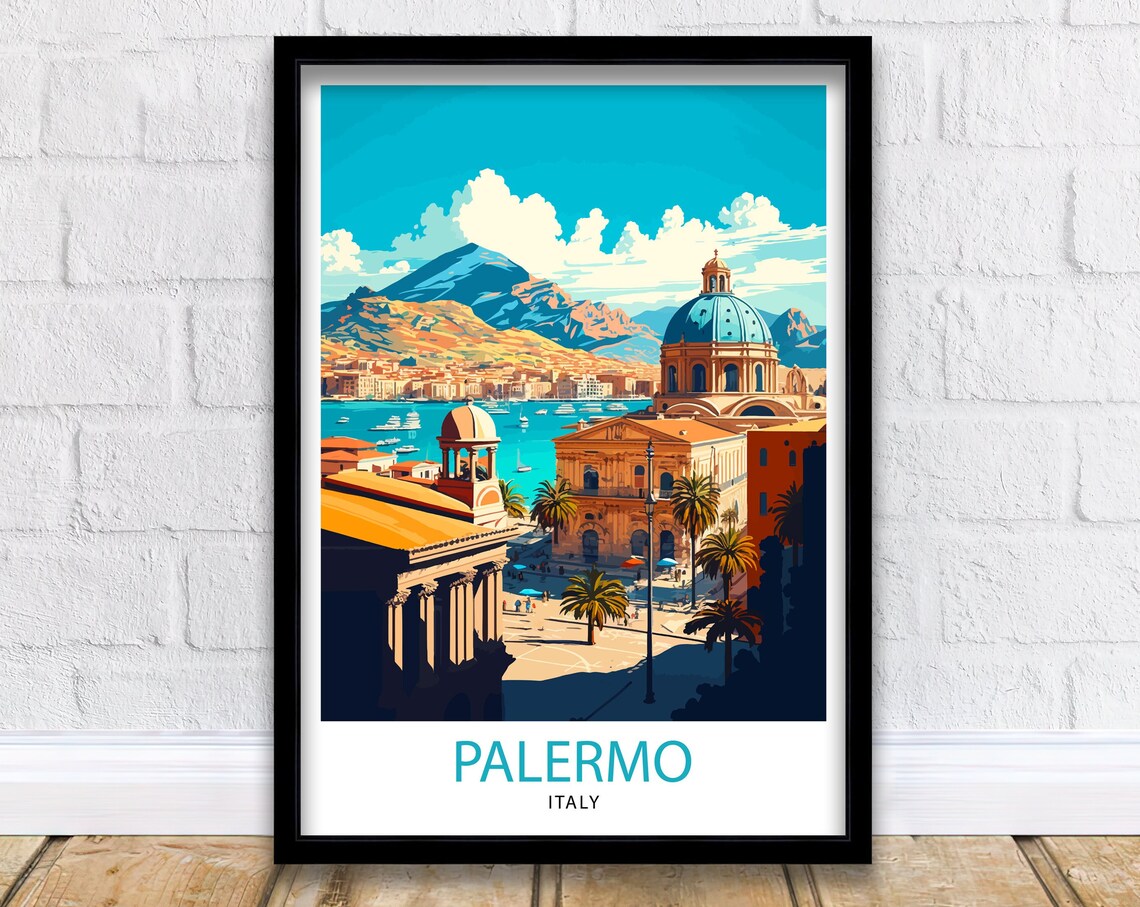 Palermo Italy Travel Poster, Palermo Home Decor