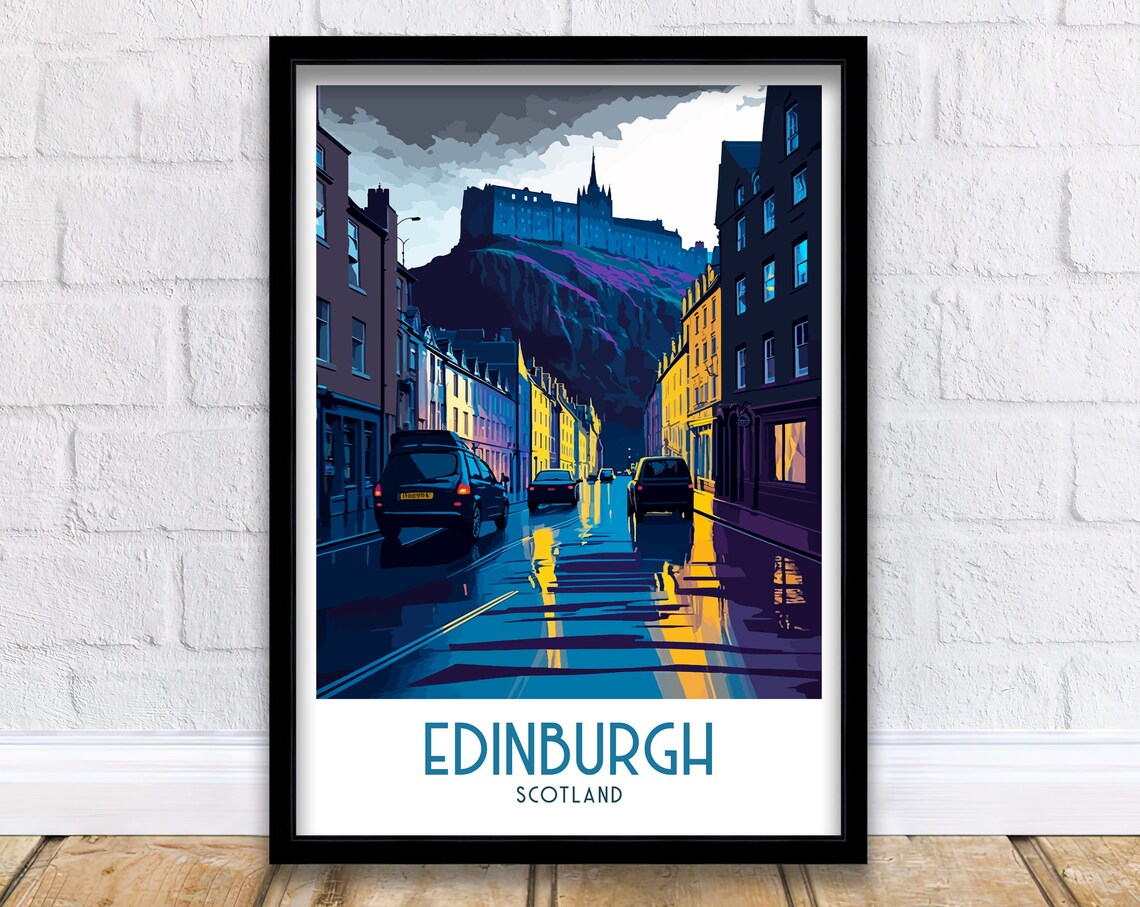 Edinburgh Scotland Travel Poster, Travel Poster