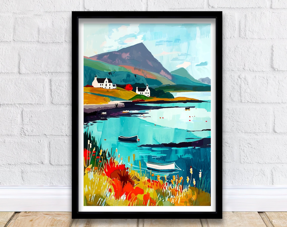 Isle Of Arran Scotland Travel Poster, Scottish Art