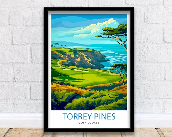 Torrey Pines Golf Course California Travel Poster