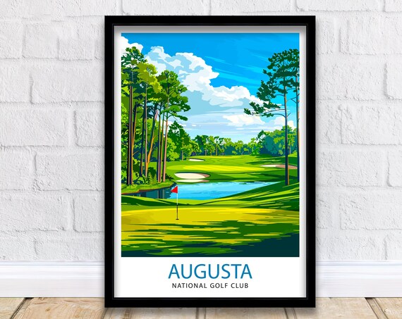 Augusta National Golf Club Georgia Travel Print Wall Decor Wall Art Augusta Wall Hanging Home Dcor Augusta Gift Art Lovers Golf Art Lover