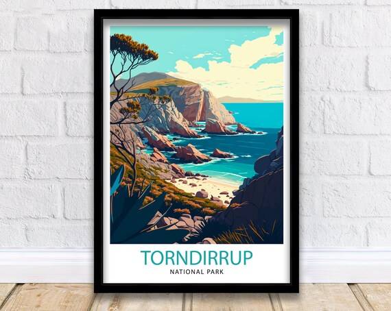 Torndirrup National Park Rugged Cliffs Hidden Beach Coastal Poster