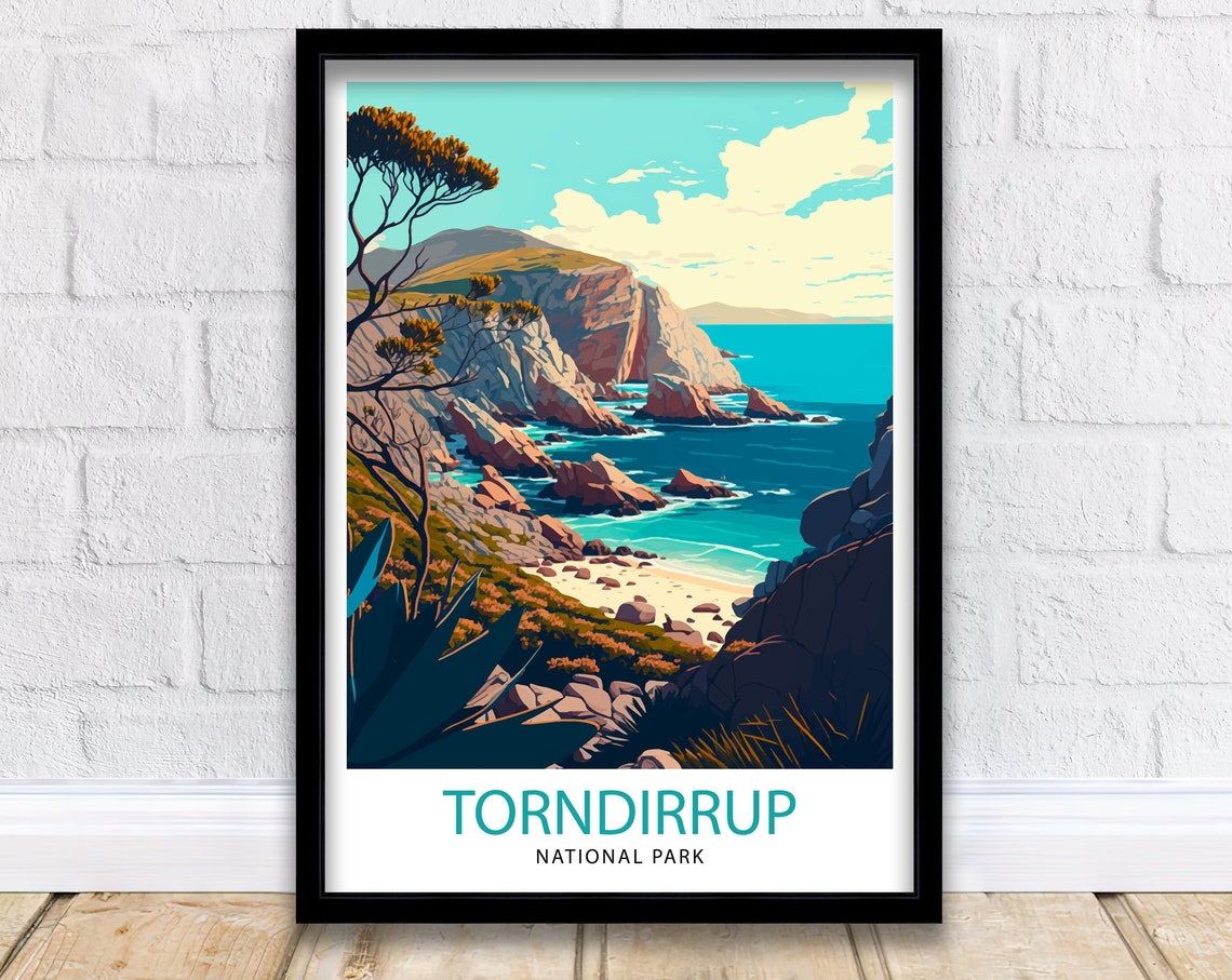 Torndirrup National Park Rugged Cliffs Hidden Beach Coastal Poster