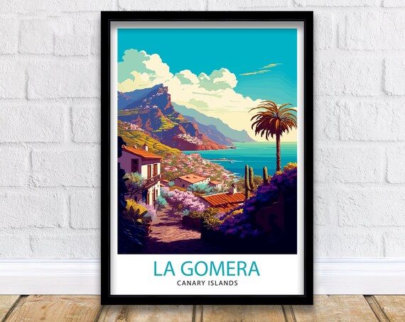 La Gomera Spain Travel Poster, Spain Home Decor