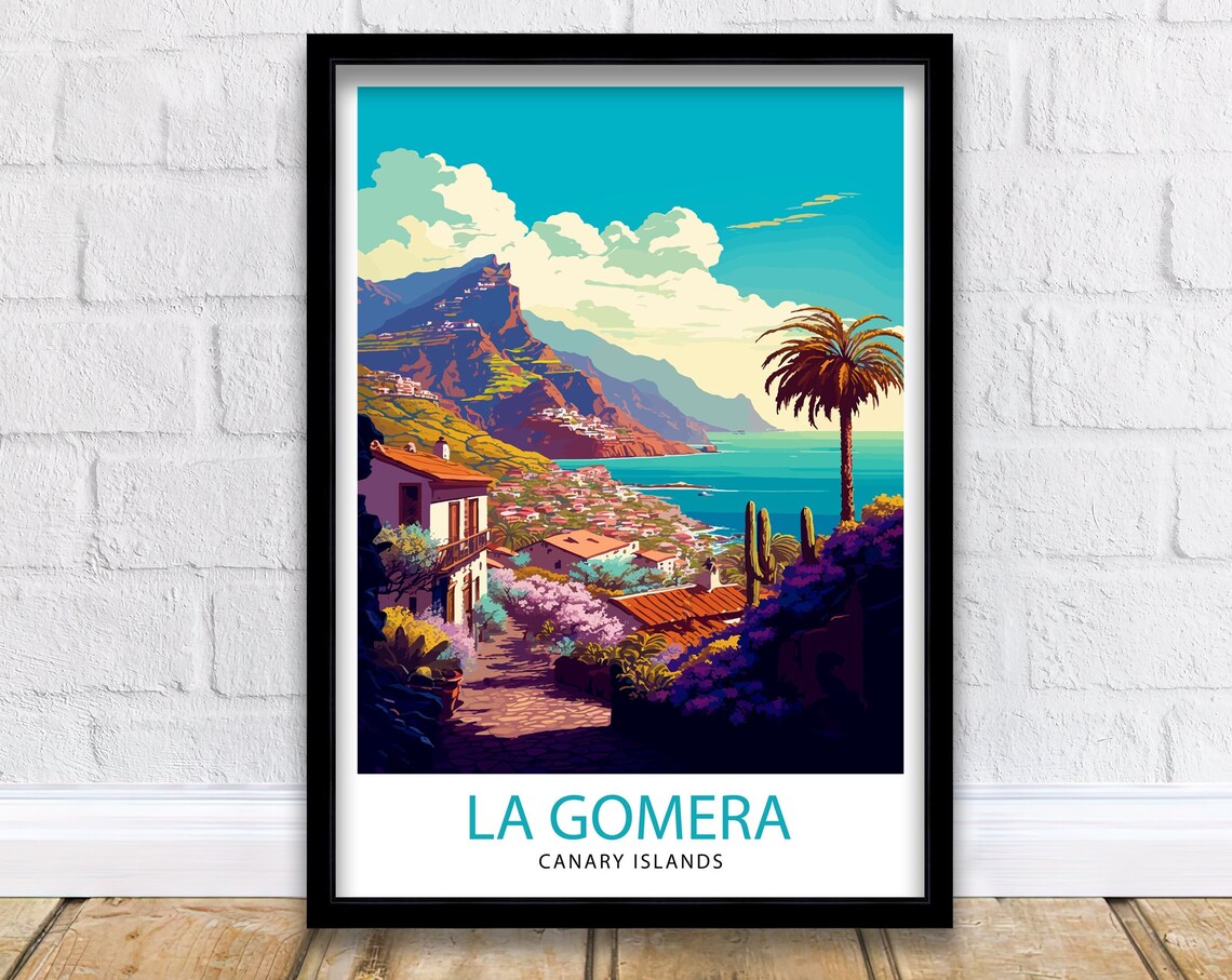 La Gomera Spain Travel Poster, Spain Home Decor