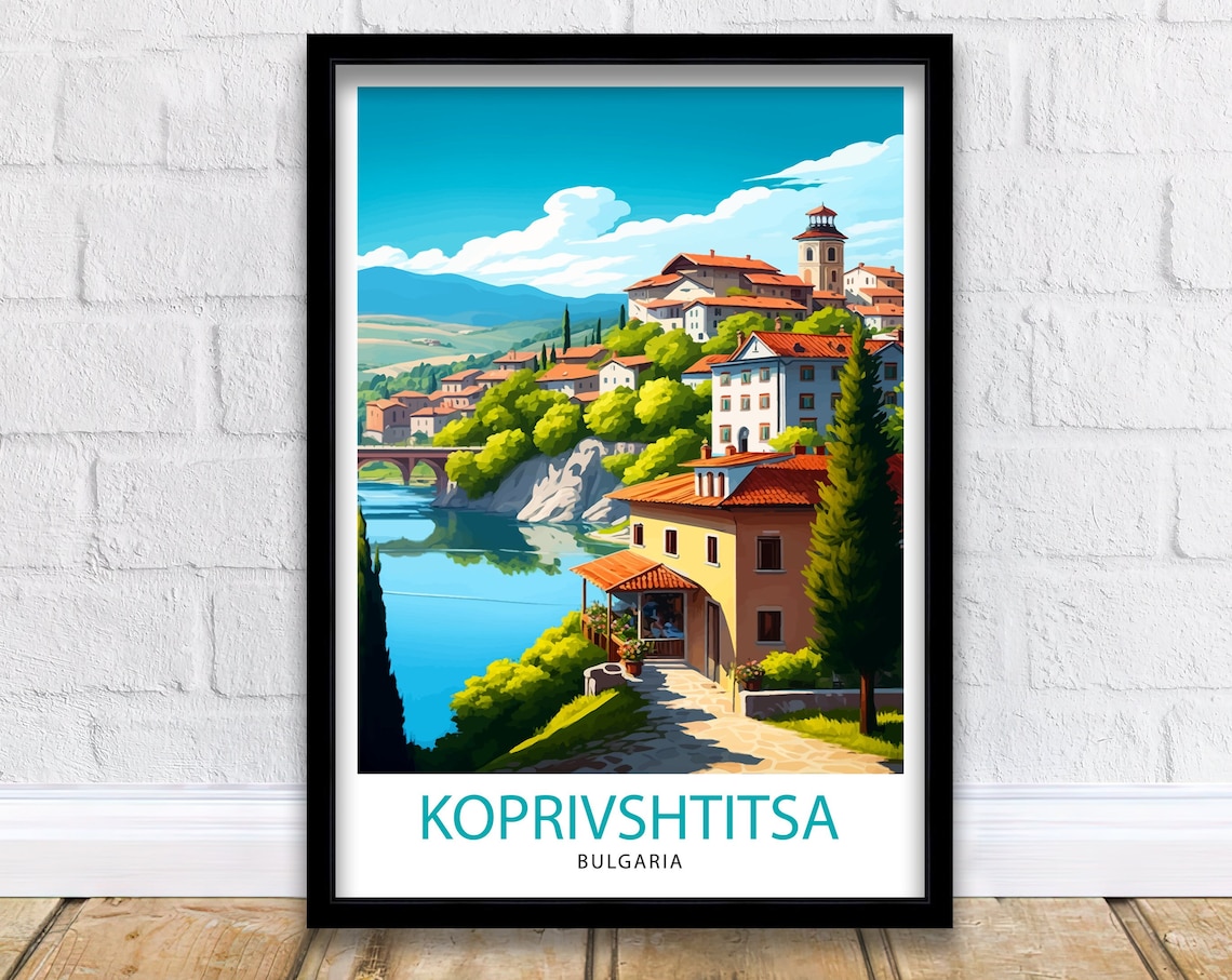 Koprivshtitsa Bulgaria Vintage Travel Poster, Art Print