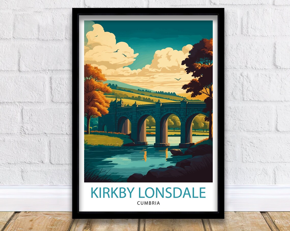 Kirkby Lonsdale Travel Poster, Home And Office Decor