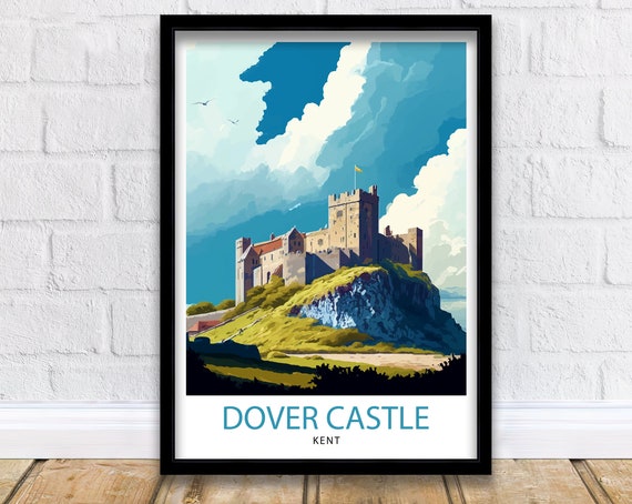 Dover Castle Travel Print Dover Castle Wall Art Dover Castle Illustration Dover Castle Poster Dover Castle Gift Dover Castle Home Decor