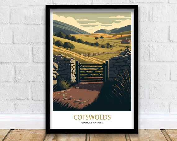 Cotswolds Way Trail Travel Poster