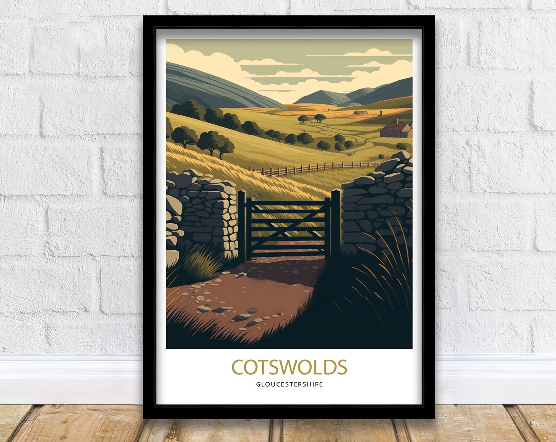 Cotswolds Way Trail Travel Poster