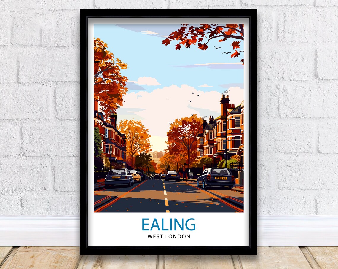 Ealing London Travel Poster, London Art Print