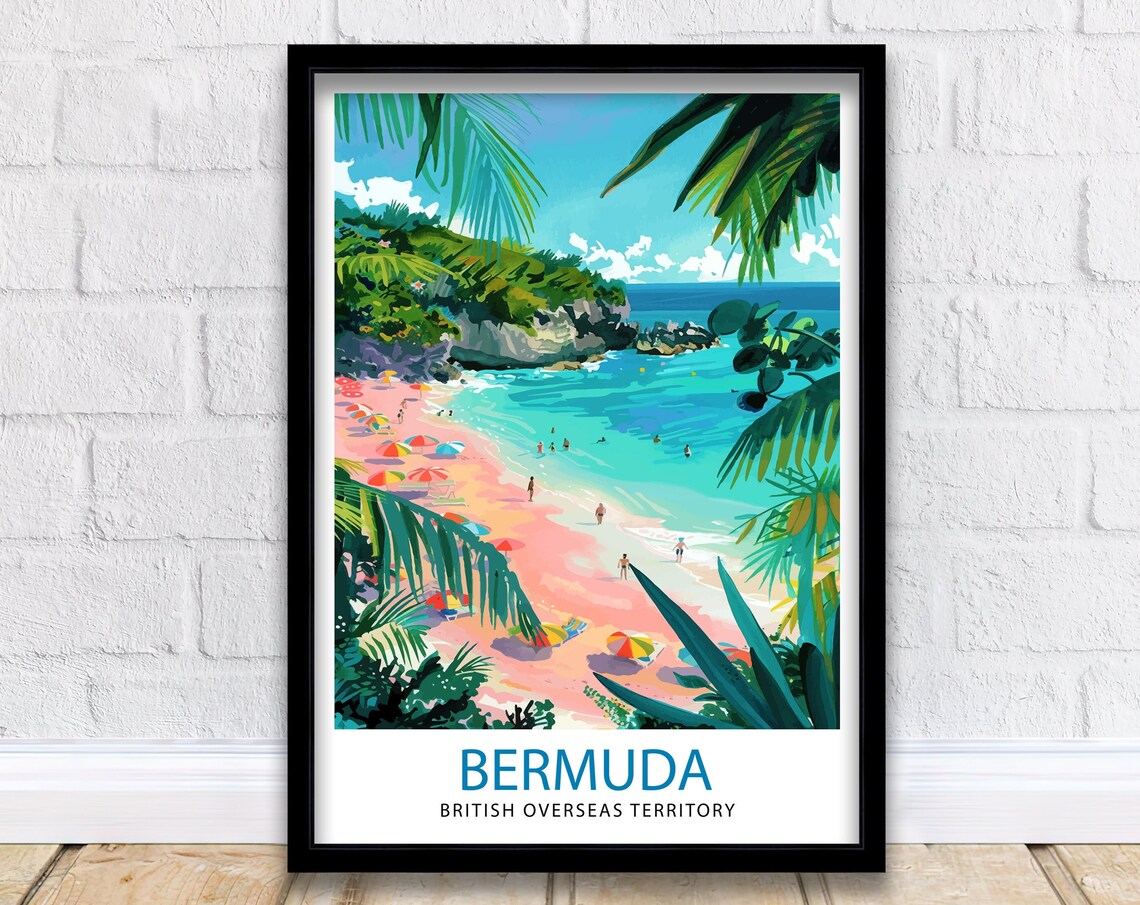 Bermuda Travel Poster, Place-Inspired Wall Art