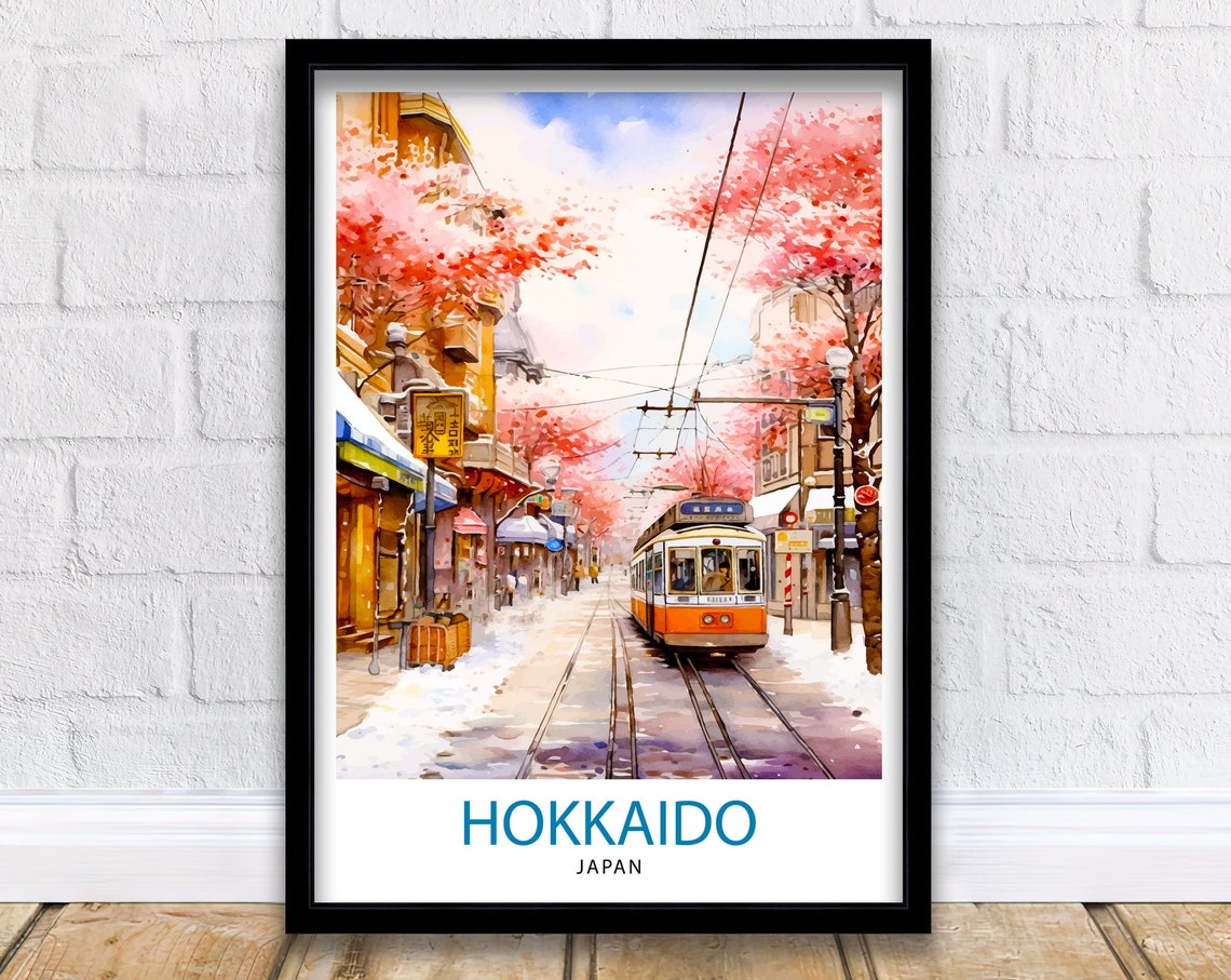 Hokkaido Japan Travel Print Hokkaido Wall Decor Hokkaido Poster Japan Travel Prints Hokkaido Art Print Hokkaido Illustration Hokkaido Wall
