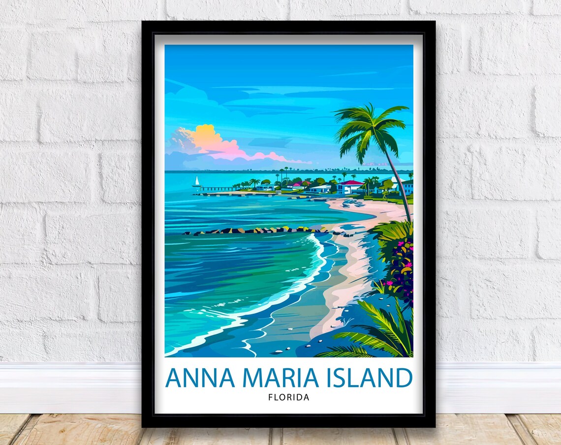 Anna Maria Island Florida Travel Poster, Coastal Decor - Image 3