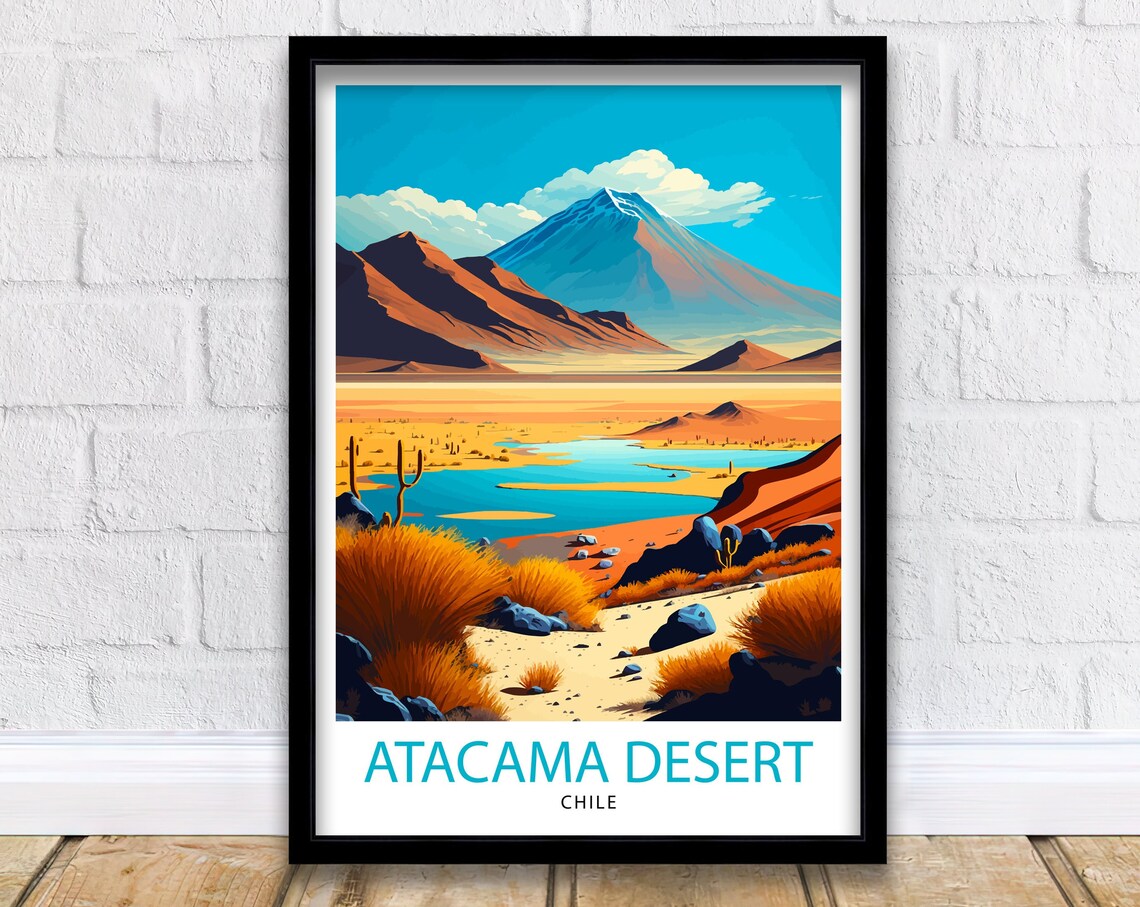 Atacama Desert Travel Poster, Atacama Chile