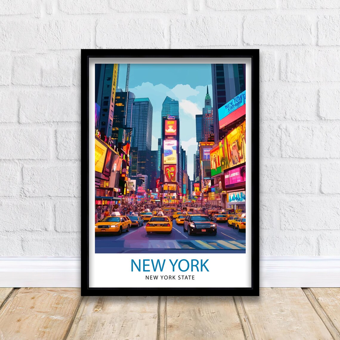 New York City Travel Poster, Urban Wall Decor