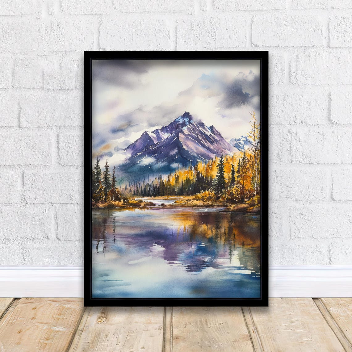 Mount Elbert Watercolor Painting, Colorado Mountain Art Print