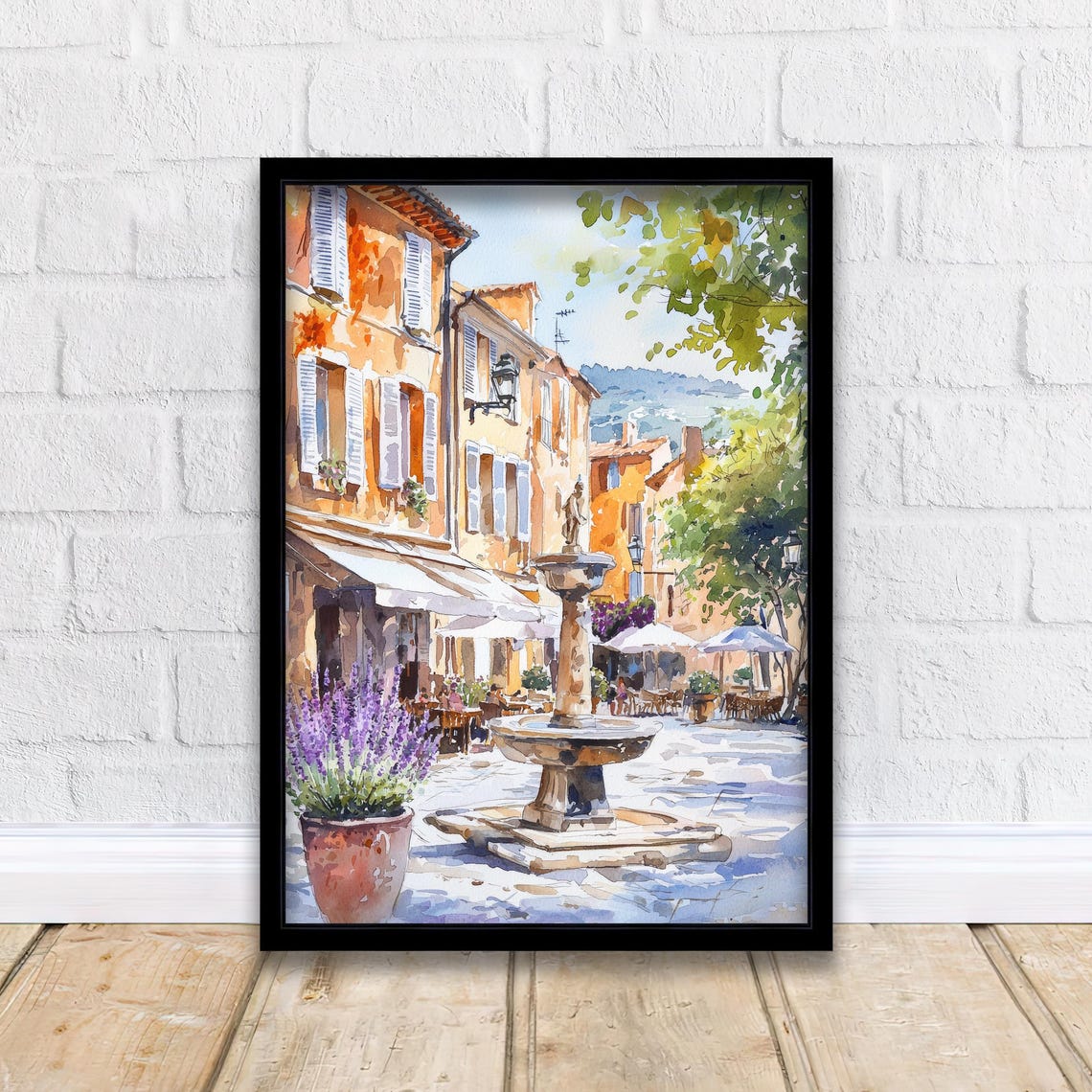 Aixenprovence Watercolor Art Print, French Cityscape