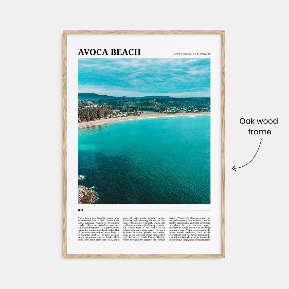 Avoca Beach New South Wales Australia Coastal View Travel Poster - Image 3