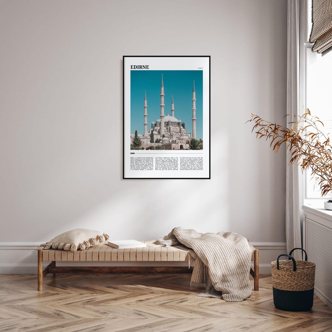 Edirne Turkey Selimiye Mosque Ottoman Architecture Photography Poster - Image 4