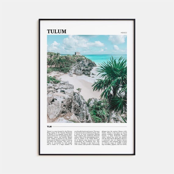 Tulum Travel Poster Tulum Wall Art Tulum Poster Print Tulum Photo Tulum Decor Mexico