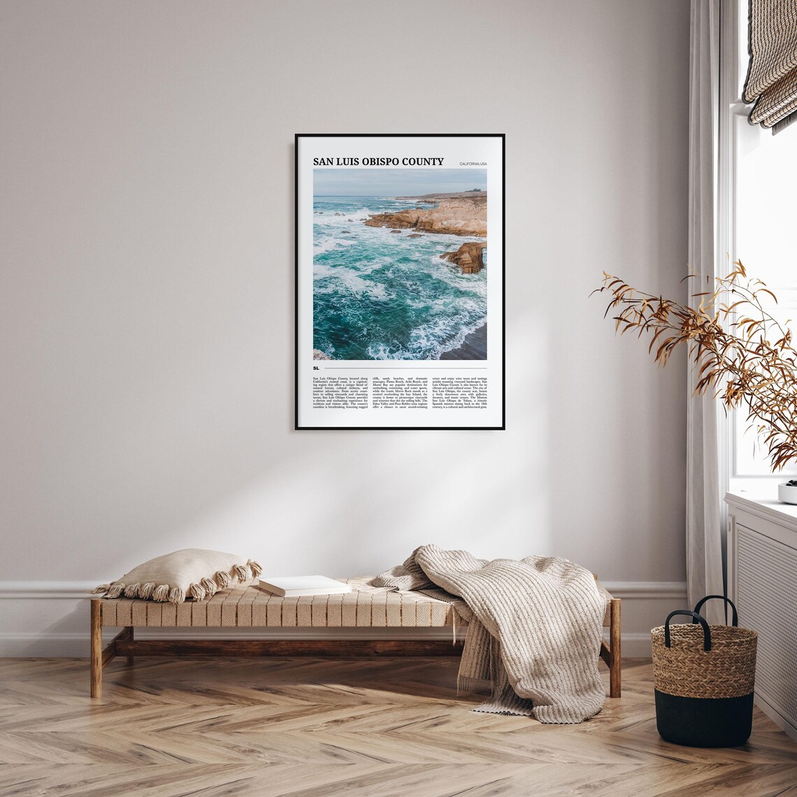 San Luis Obispo County Travel Poster, Wall Art Print - Image 4