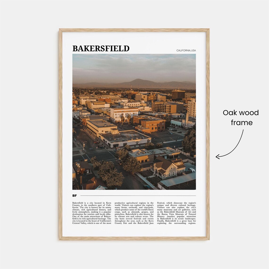 Bakersfield Travel Poster, California USA Art Print - Image 3