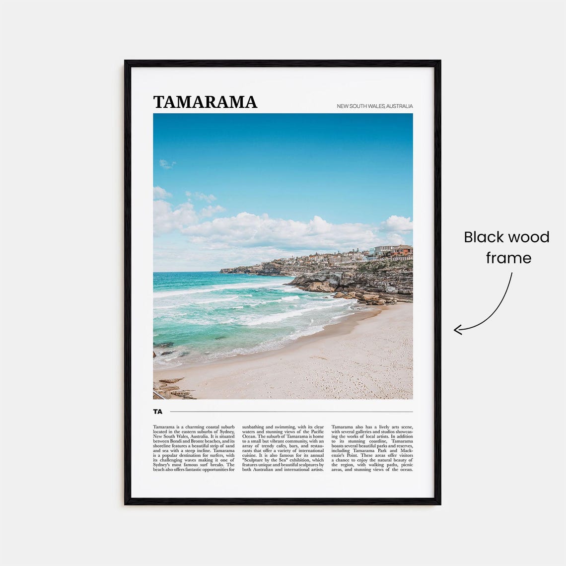 Tamarama Travel Poster Tamarama Wall Art Tamarama Poster Print Tamarama Photo Tamarama Decor New South Wales Australia - Image 2