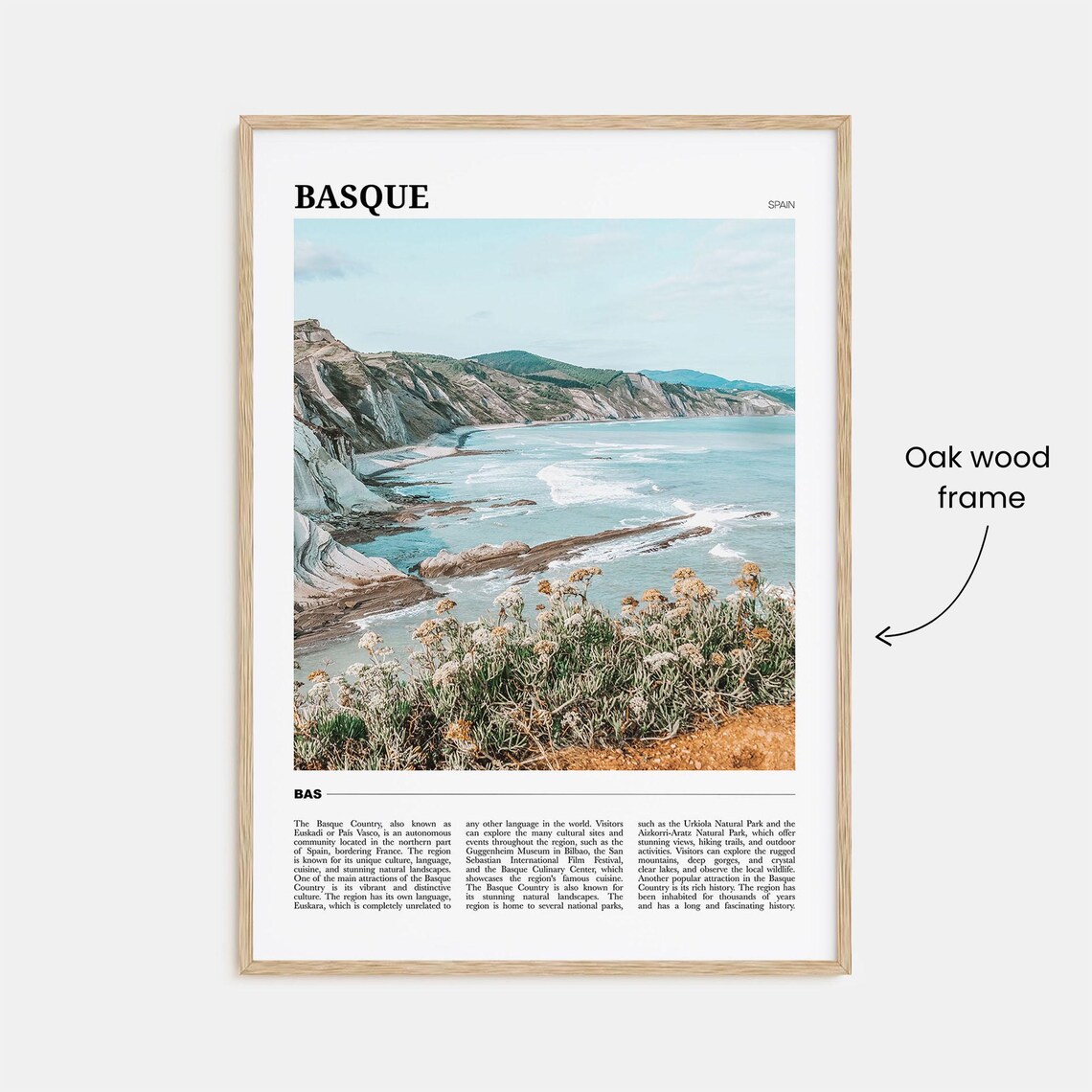 Basque Country Spain Travel Poster Print - Image 3
