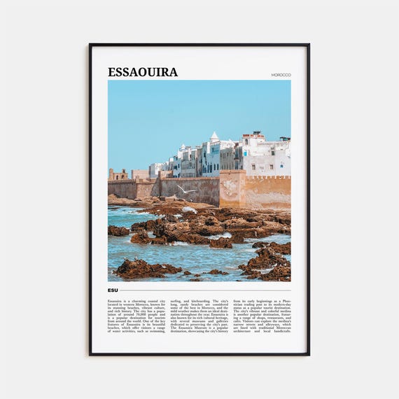 Essaouira Travel Poster No 2 Essaouira Wall Art Essaouira Poster Print Essaouira Photo Essaouira Decor Morocco