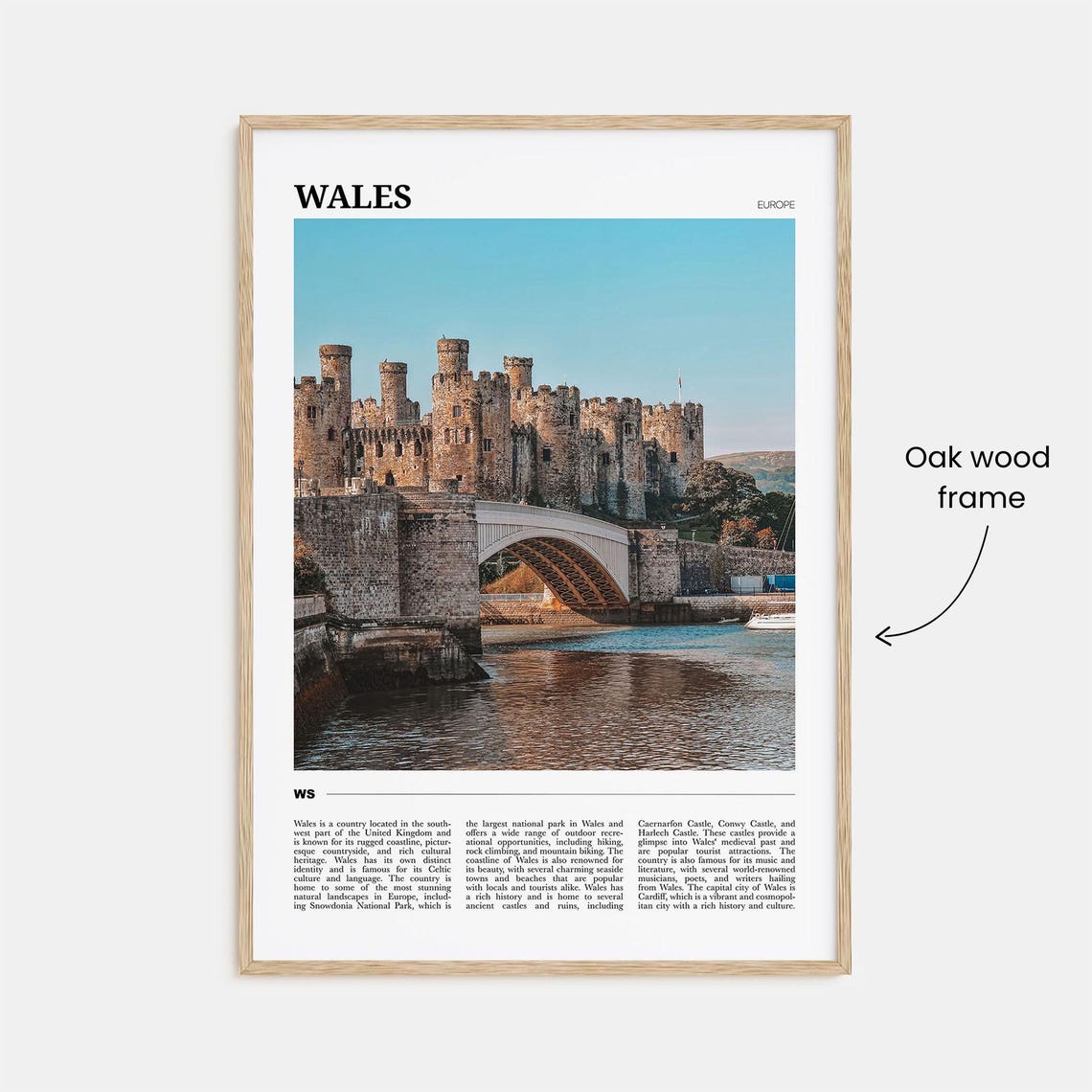 Wales Conwy Castle Medieval Fortress and Bridge Photography Poster - Image 3
