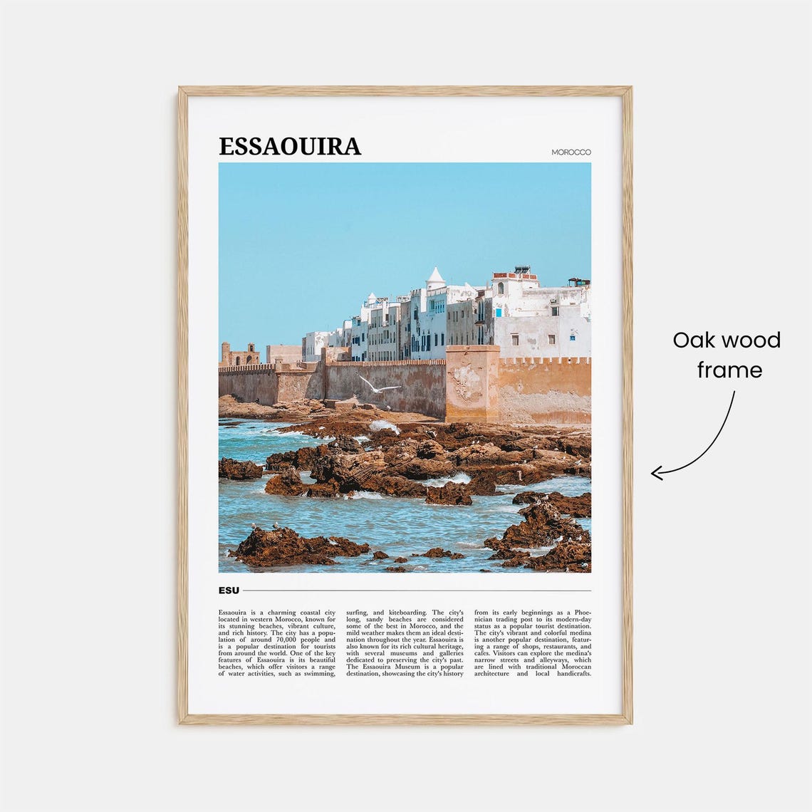 Essaouira Morocco Atlantic Ramparts Seagull Coastal Travel Poster - Image 3