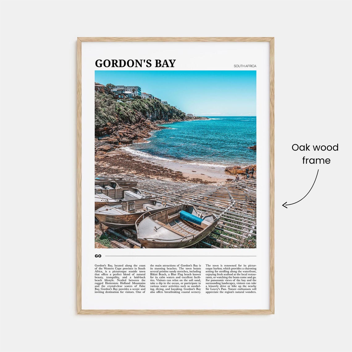 Gordons Bay Travel Poster Gordons Bay Wall Art Gordons Bay Poster Print Gordons Bay Photo Gordons Bay Decor South Africa - Image 3