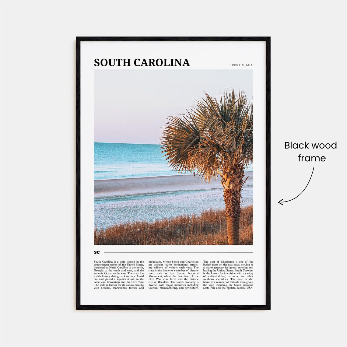 South Carolina Travel Poster No 2, Travel Poster - Image 2