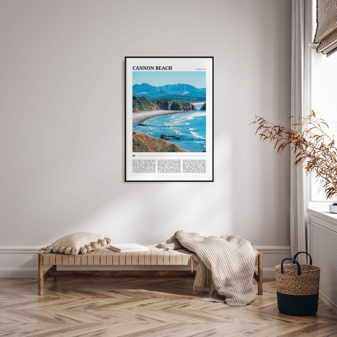 Cannon Beach Oregon Haystack Rock Coastline Travel Poster Series - Image 4