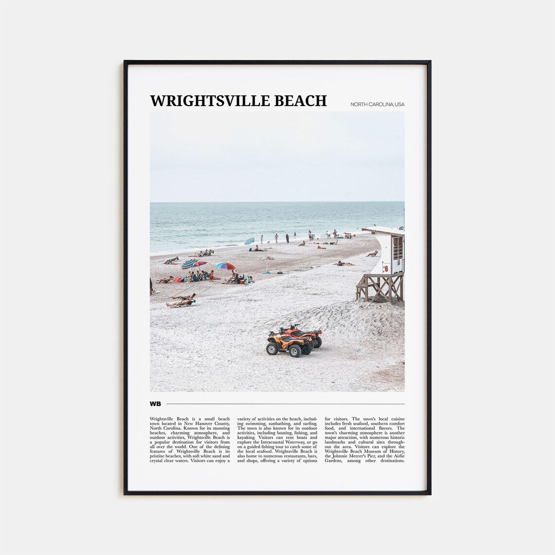 Wrightsville Beach Travel Poster, North Carolina
