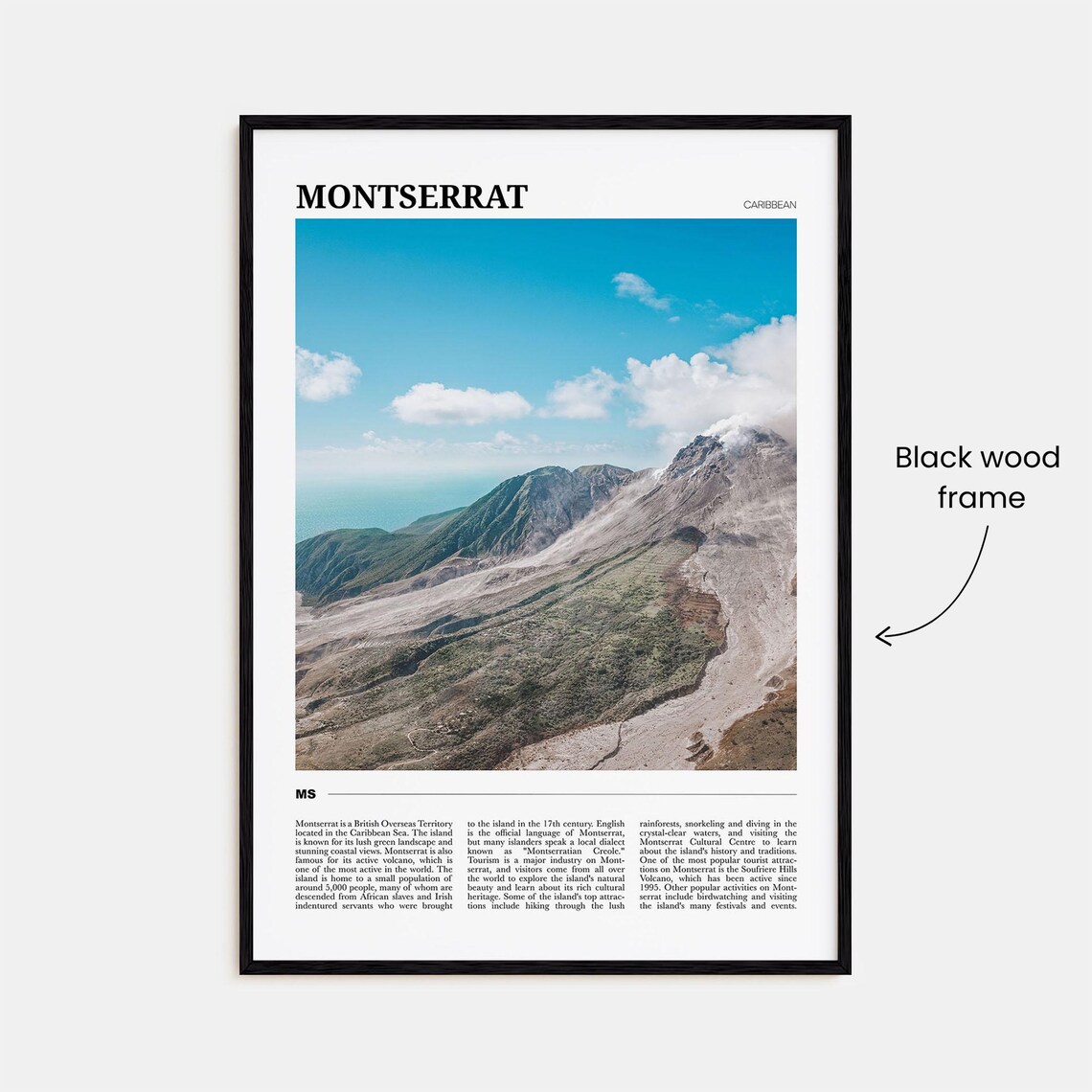 Montserrat Travel Poster, Caribbean Wall Art - Image 2
