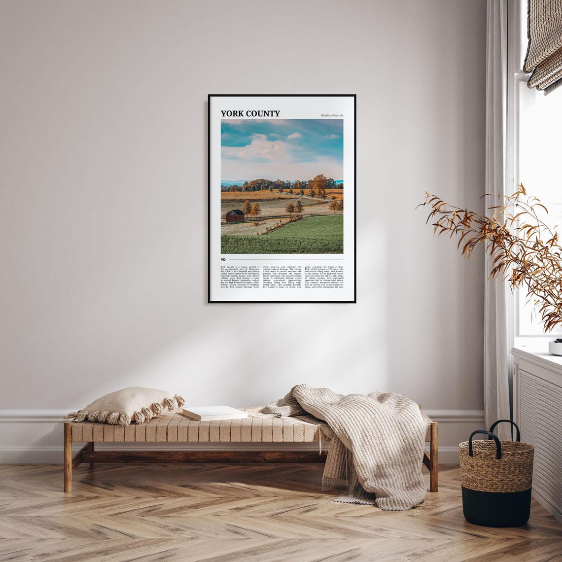 York County Pennsylvania Autumn Farmland and Red Barn Poster - Image 4