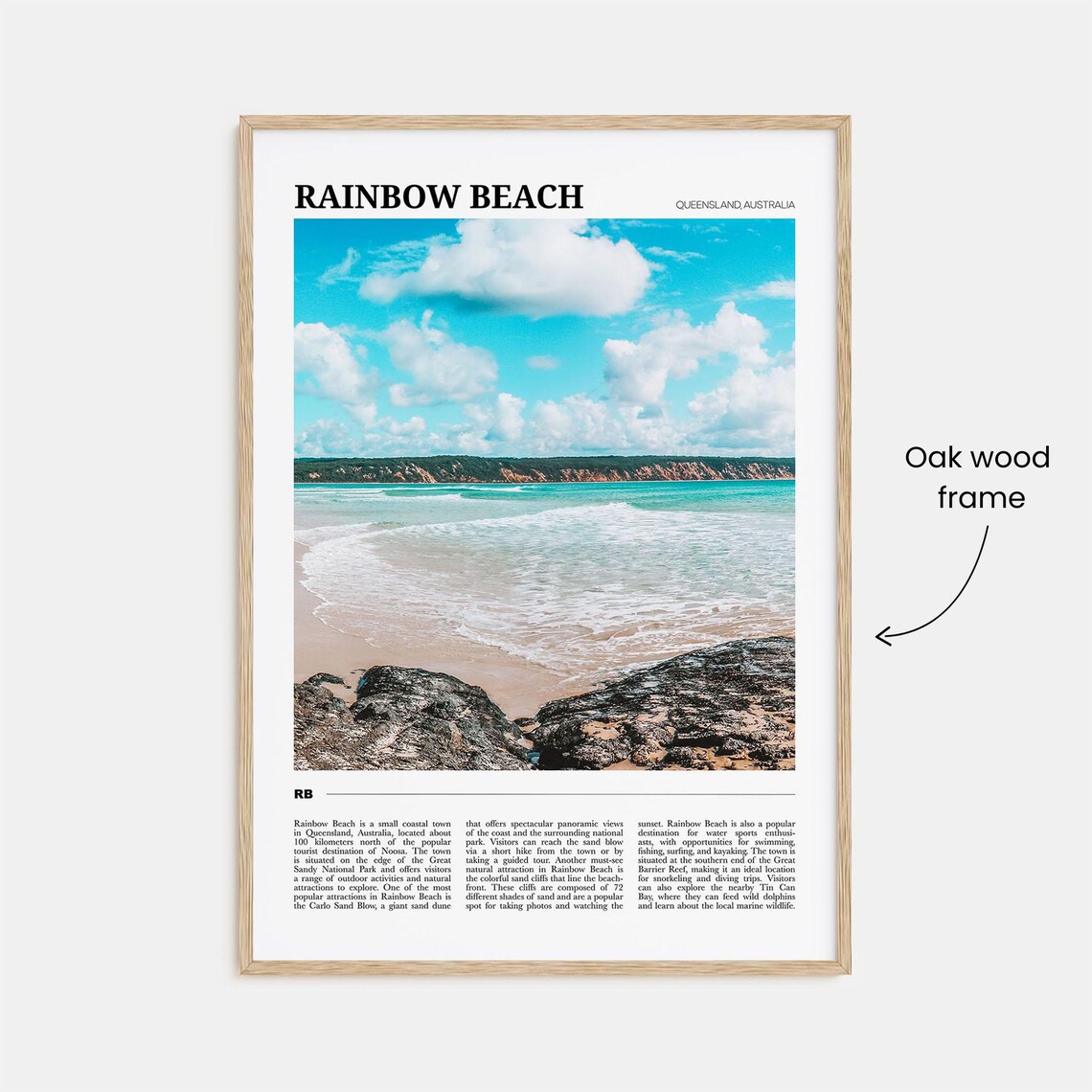 Rainbow Beach Travel Poster, Australia Art Print - Image 3