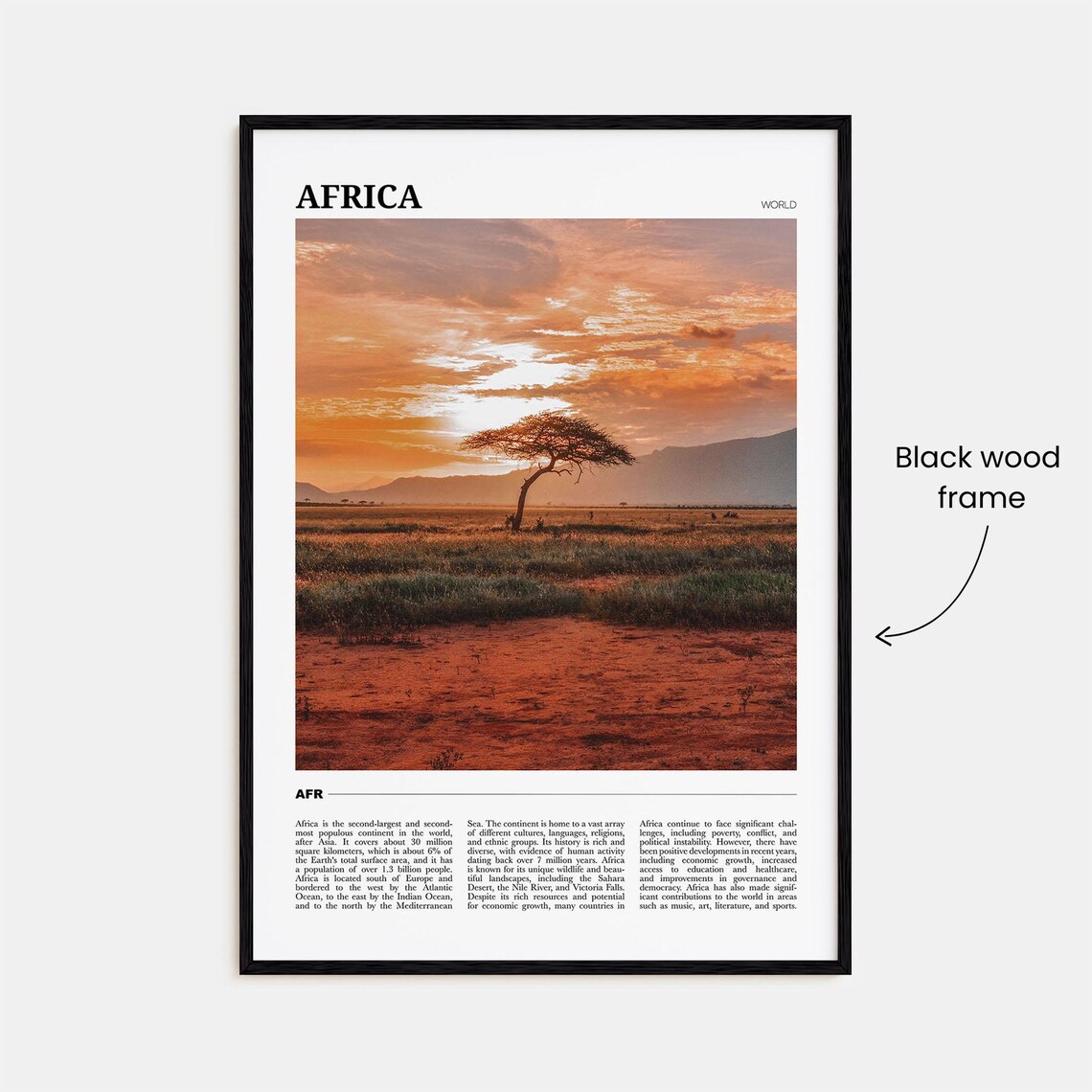 Africa Travel Poster, Continental Wall Art Print - Image 2