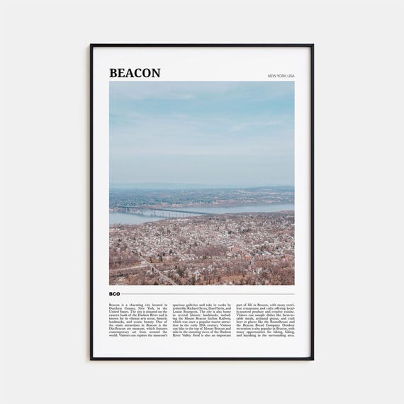 Beacon Travel Poster, New York USA Art Print