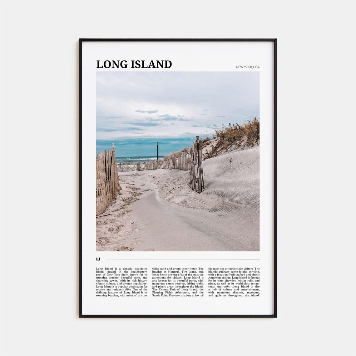 Long Island Travel Poster, New York Art Print