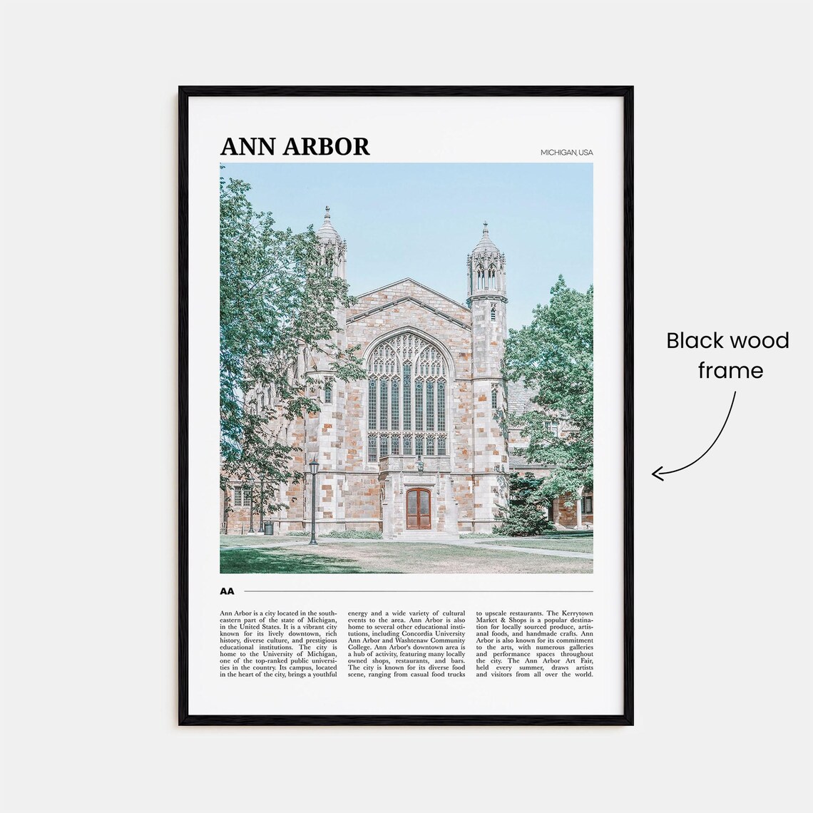 Ann Arbor Travel Poster, Michigan Travel Art Print - Image 2