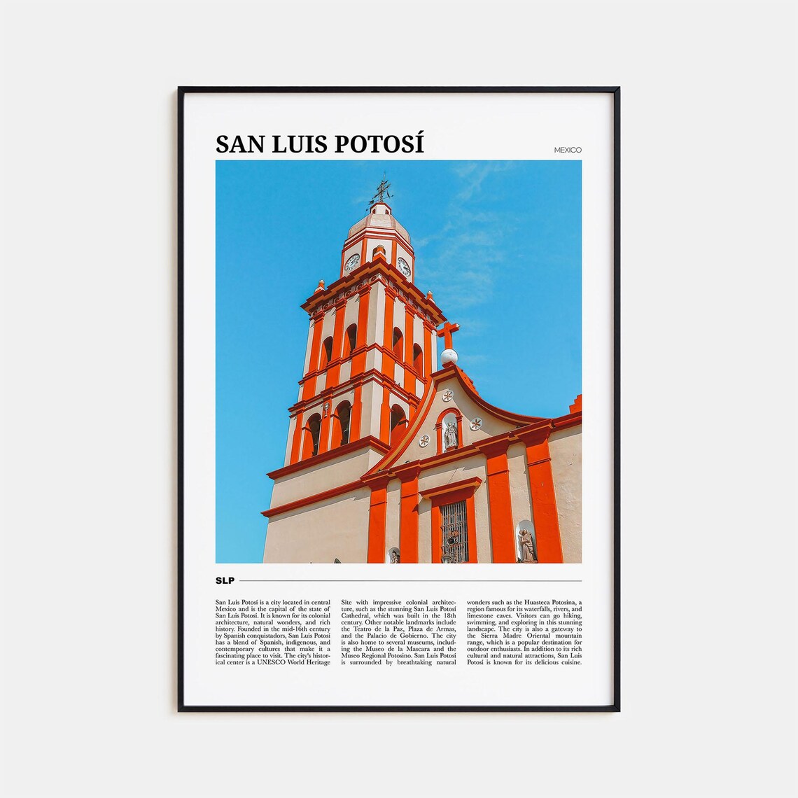 San Luis Potosi Travel Poster, Mexico Art Print