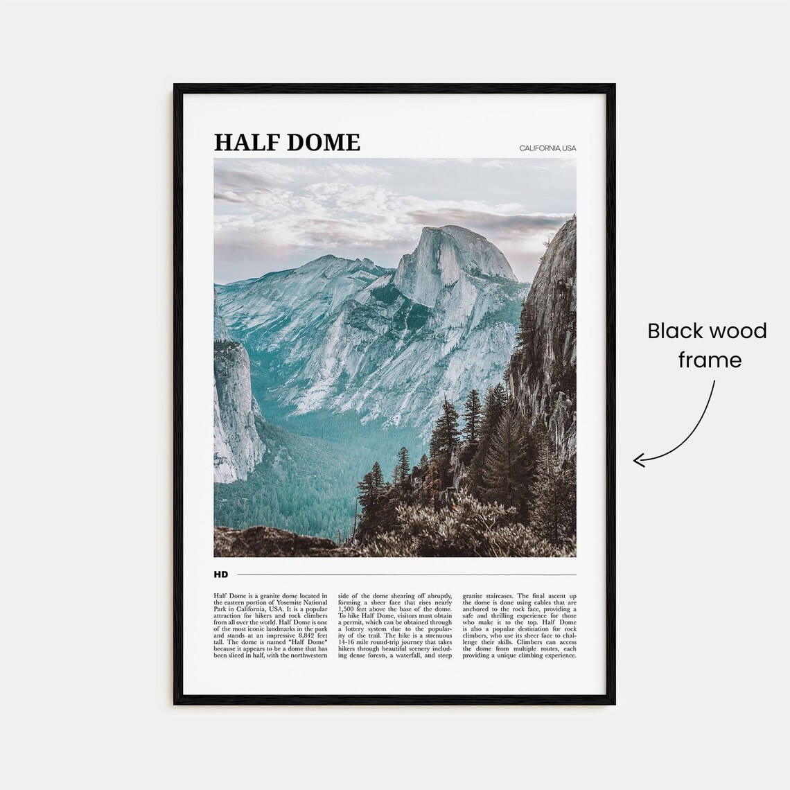 Half Dome Travel Poster, California USA Art Print - Image 2