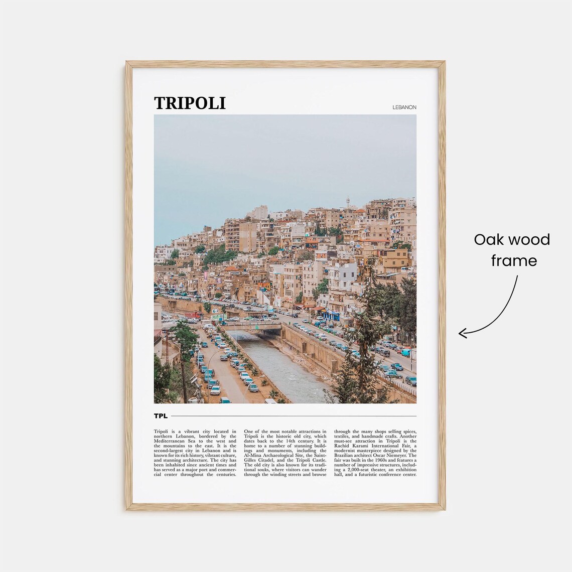 Tripoli Lebanon Historic Cityscape and River Road Travel Poster - Image 3