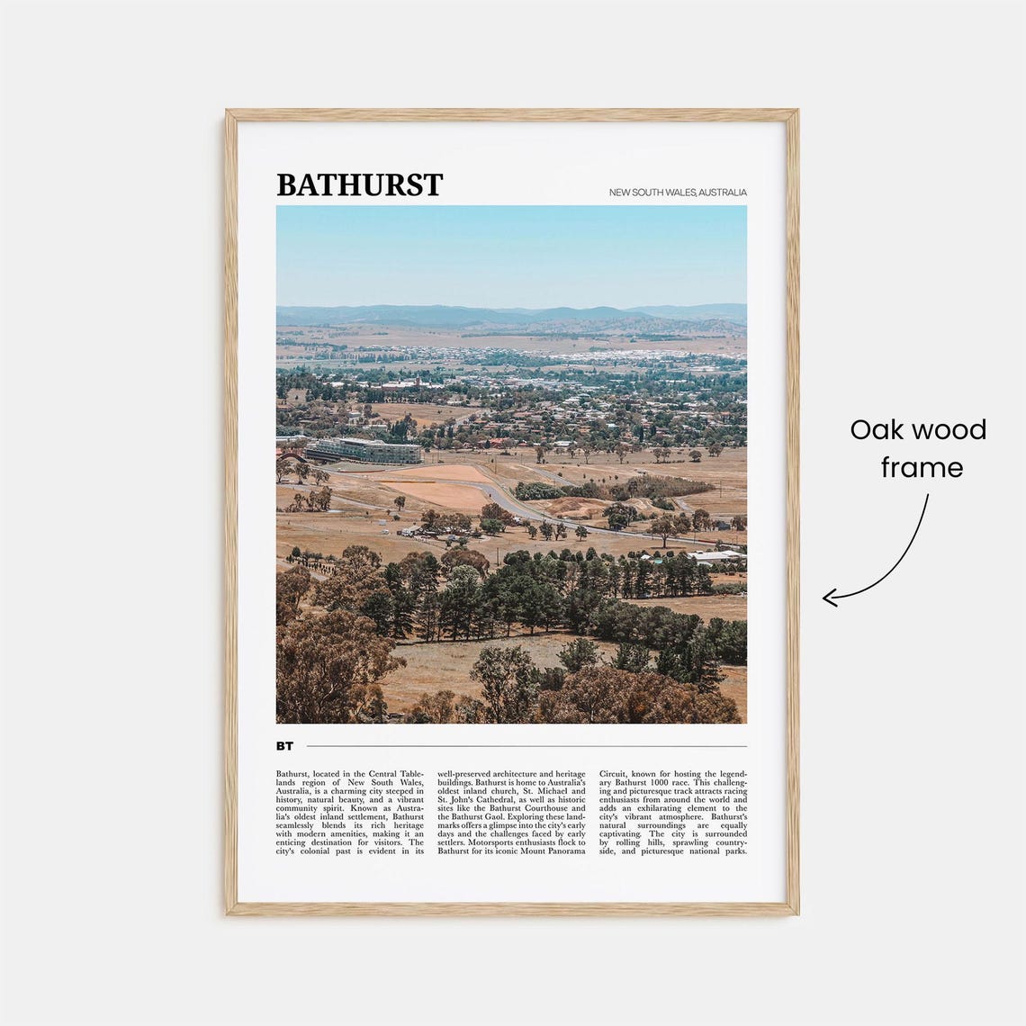 Bathurst New South Wales Historic Country Town Aerial View Poster - Image 3