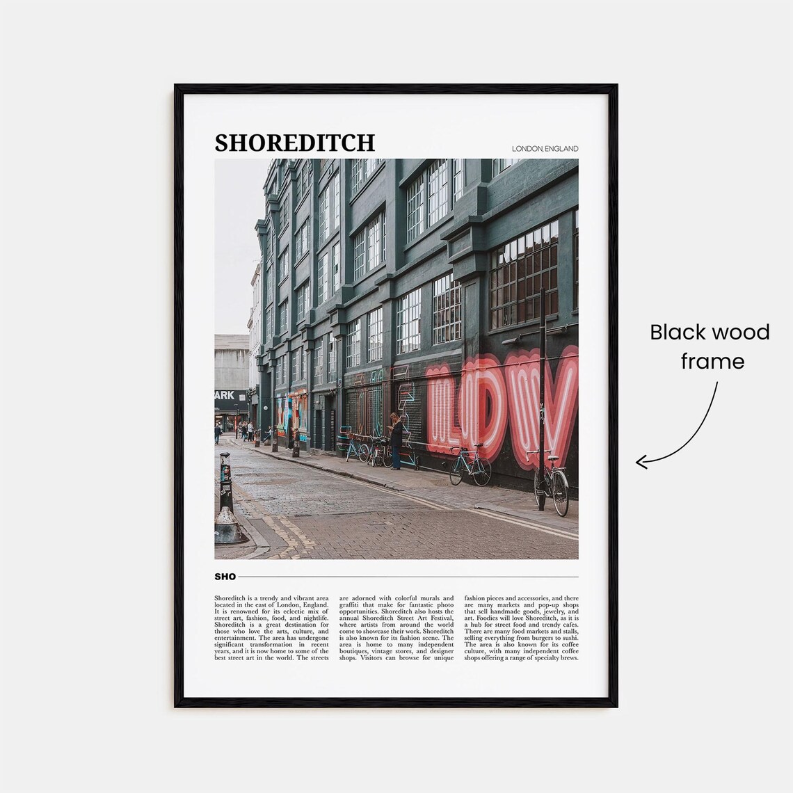 Shoreditch Travel Poster, London UK Art Print - Image 2