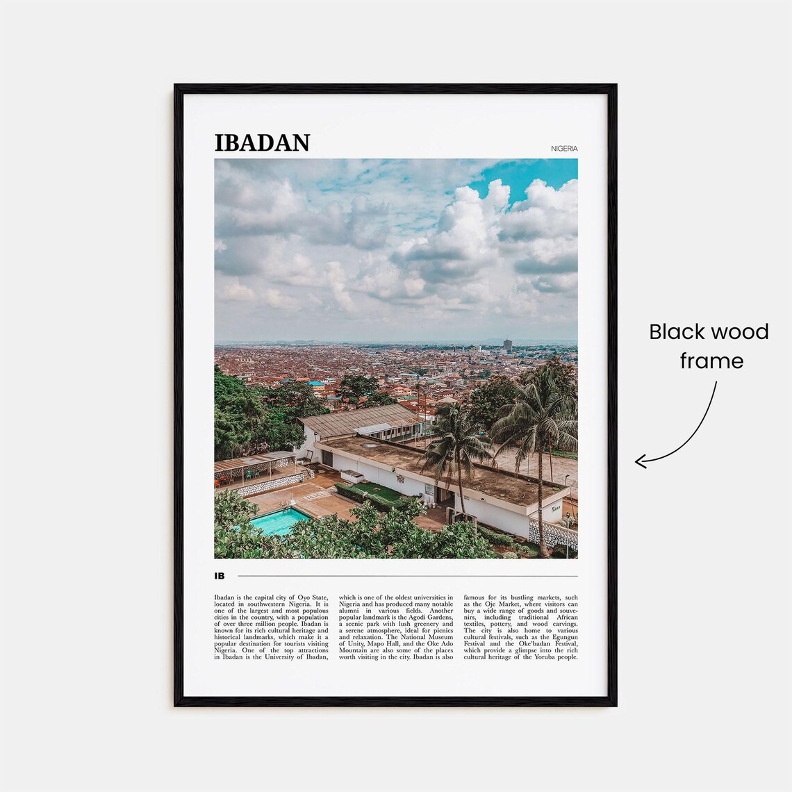 Ibadan Travel Poster, Nigeria Art Print - Image 2