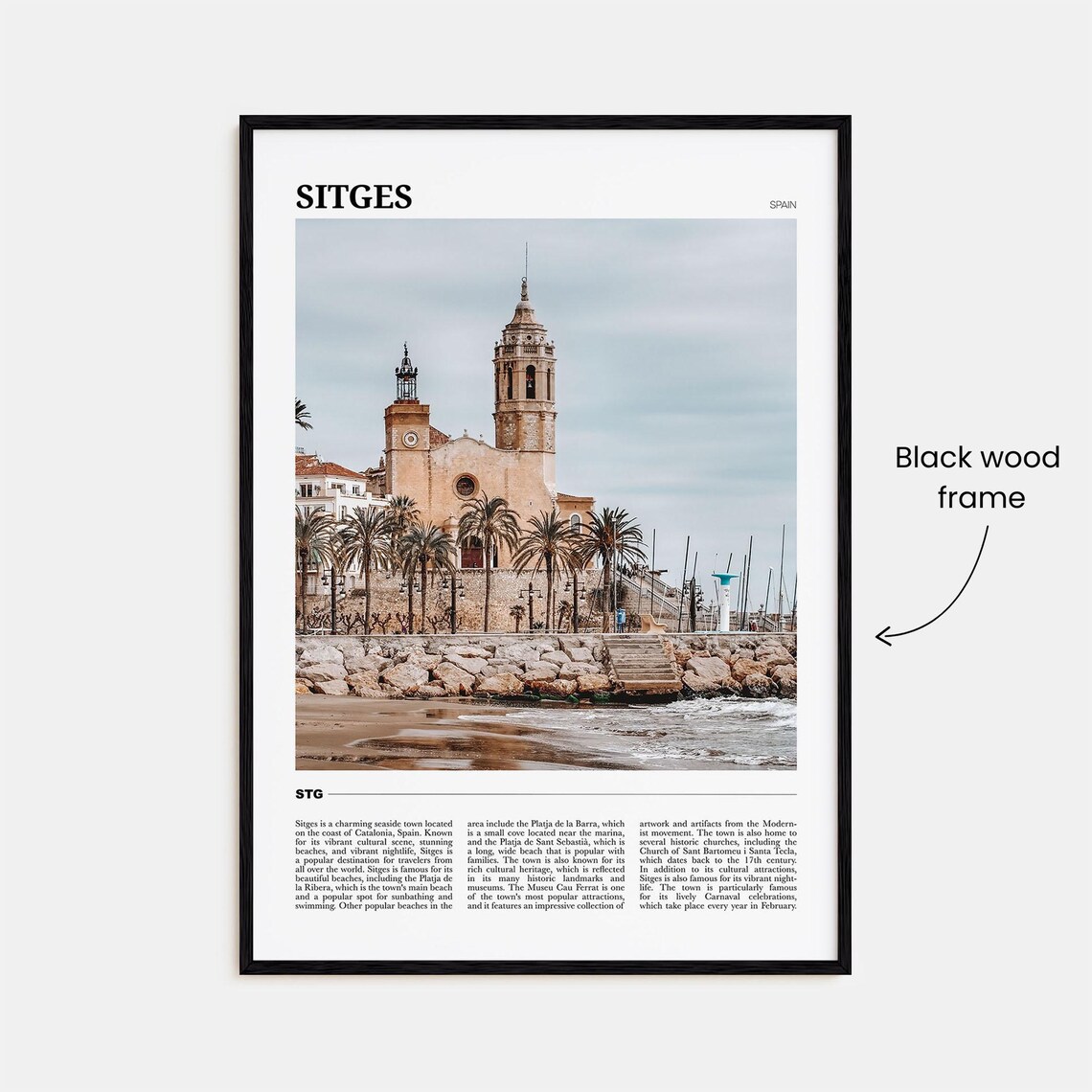 Sitges Travel Poster, Spain Wall Art Print - Image 2